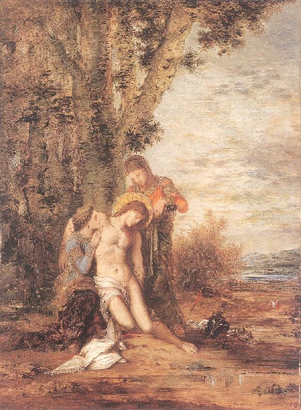 Gustave Moreau Saint Sebastian and the Holy Women Germany oil painting art